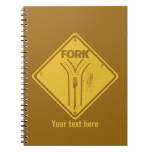 Carnet Panneau de signalisation drôle de bifurcation de r