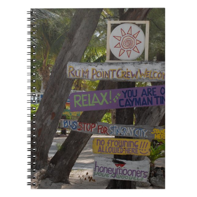Carnet Panneau de signalisation Rum Point Grand Cayman (Devant)