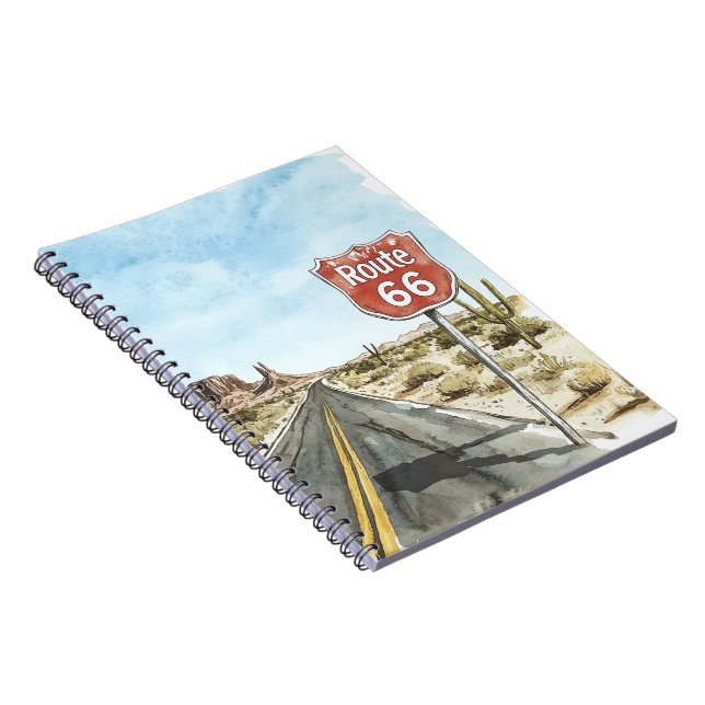 Carnet Panneau Route 66 Rouge (Côté Droit)