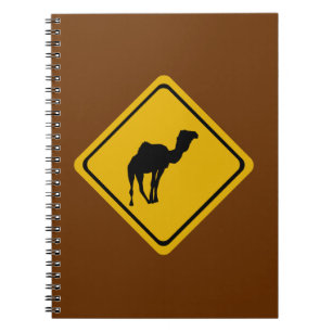 Carnet panneau routier de chameau