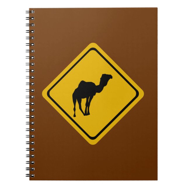 Carnet panneau routier de chameau (Devant)