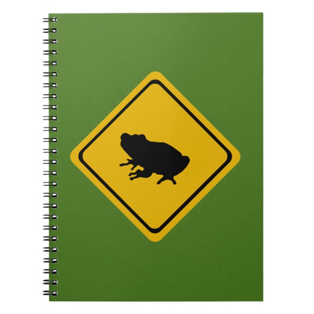 Carnet panneau routier de grenouille (Devant)