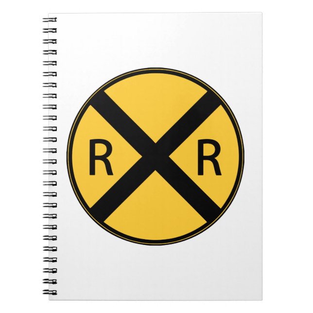 Carnet Panneau routier Traversée ferroviaire (Devant)