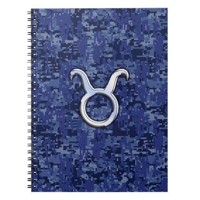 Carnet Panneau Zodiac Taurus sur Camouflage numérique ble (Devant)