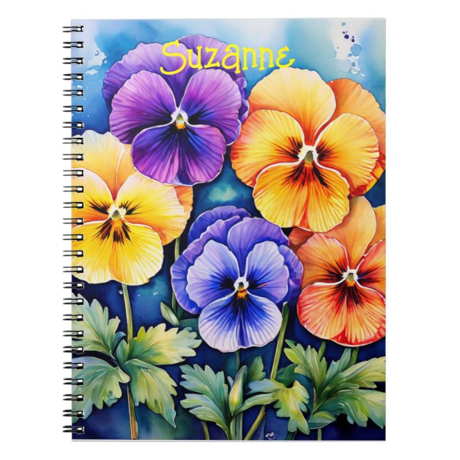 Carnet Panneaux aquarelle personnalisés (Devant)