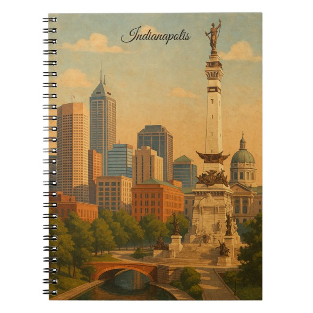 Carnet Panorama Cité d'Indianapolis Indiana (Devant)