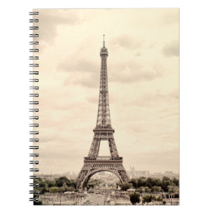 Carnet Panorama Tour Eiffel à Paris. France. vi vintage