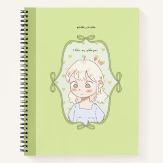 Carnet Panpan vert doux