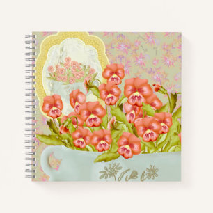 Carnet Pansies dans un bol