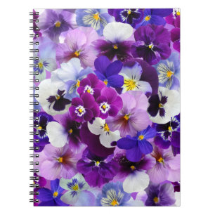 Carnet Pansies glorieuses, jolies et colorées,