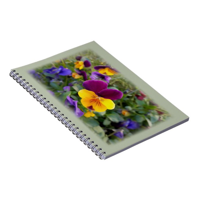 Carnet Pansies lumineuses (Côté Droit)