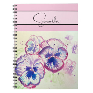 Carnet Pansy rose aquarelle Pansies floral Flower Phone