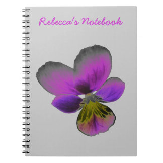 Carnet Pansy Wild Dark Purple Customizable Notebook