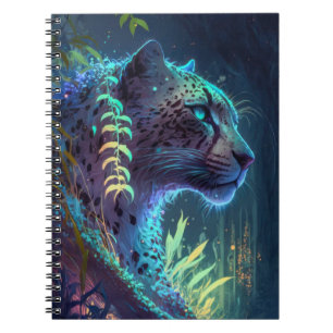 Carnet Panther Animal Portrait Peinture Faune En Plein Ai