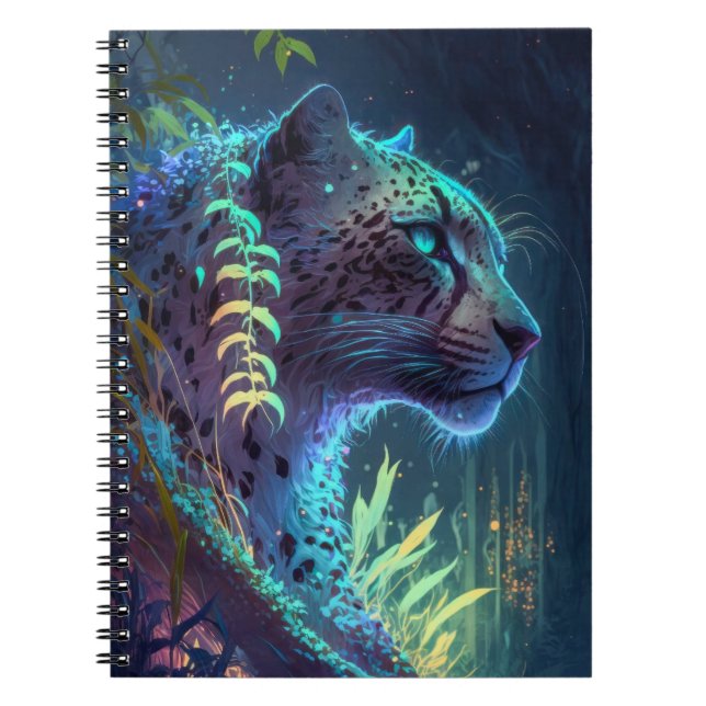 Carnet Panther Animal Portrait Peinture Faune En Plein Ai (Devant)