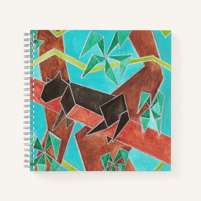 Carnet Panthère de la jungle Art Abstrait Original (Devant)