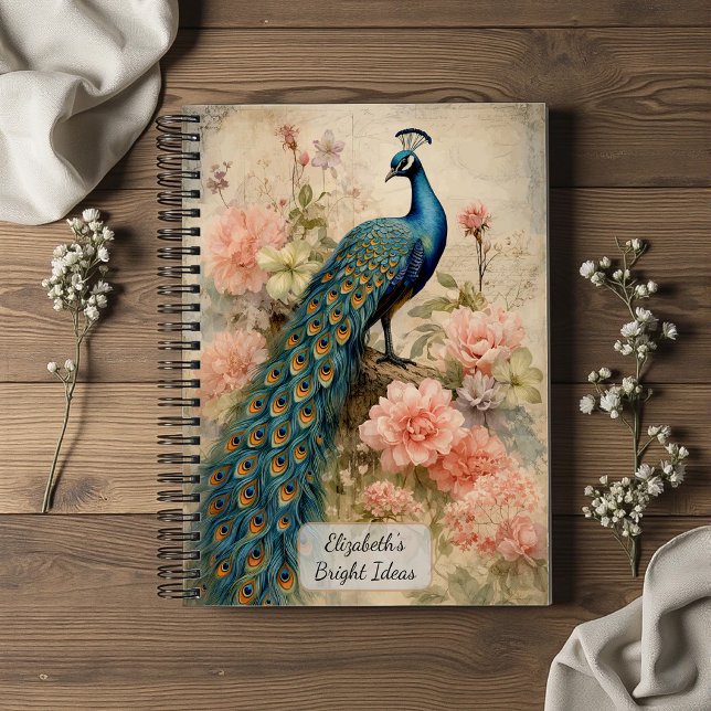 Carnet Paon Vintage (Créateur téléchargé)
