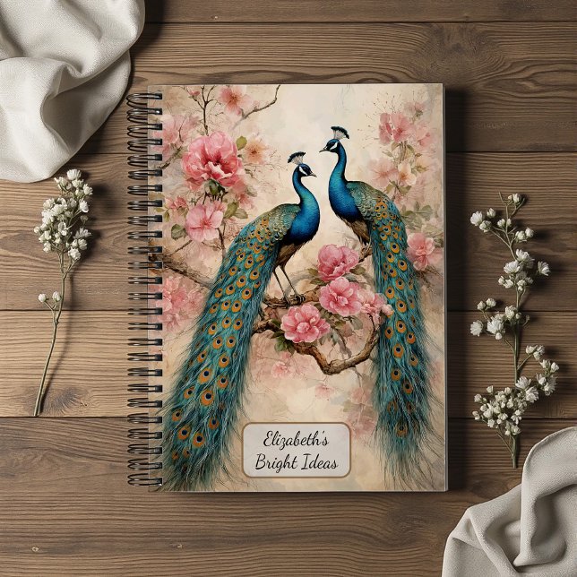 Carnet Paons en fleurs (Créateur téléchargé)
