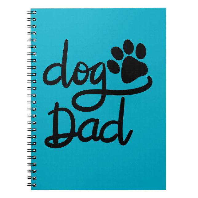 Carnet Papa Chien Drôle Empreinte de Patte de Chien (Devant)