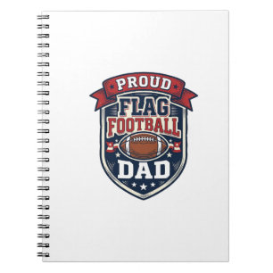 Carnet Papa de football drapeau fier Badge vintage patrio