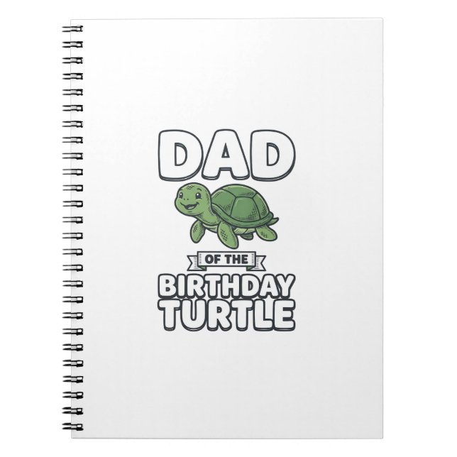 Carnet Papa de la tortue d'anniversaire Création drôle de (Devant)