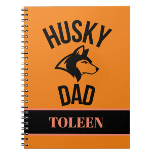 Carnet Papa Husky Personnalisé, Papa Chien