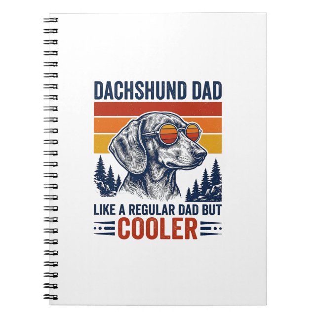 Carnet Papa teckel comme un papa normal mais t-shirt plus (Devant)