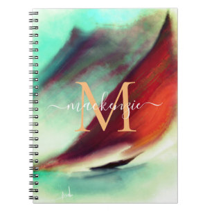 Carnet Papeterie artistique vintage bateau aquarelle mono