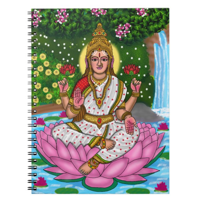 Carnet Papeterie de la déesse Lakshmi (Devant)