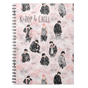 Carnet Papeterie esthétique silhouette minimaliste K-Pop