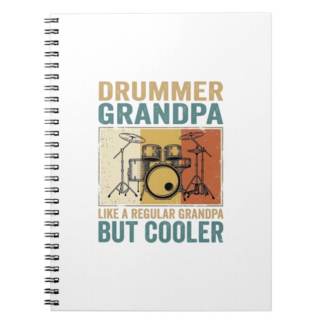 Carnet Papi Batteur Comme un Papi Normal Mais Plus Cool  (Devant)