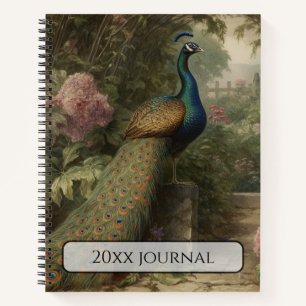 Carnet Papier à lettres personnalisé sur le thème du paon