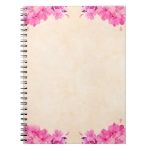 Carnet Papier arrière - plan fleuri