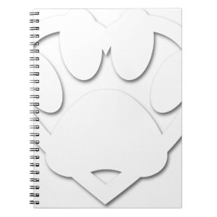 Carnet Papier Coupe Chien Paw Et Forme Coeur