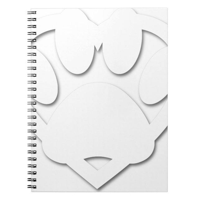 Carnet Papier Coupe Chien Paw Et Forme Coeur (Devant)