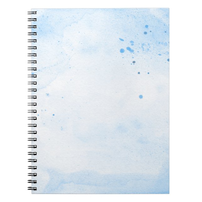 Carnet papier d'aquarelle bleu Arrière - plan (Devant)