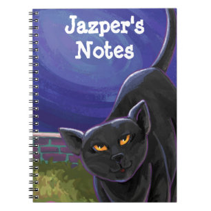 Carnet Papier de chat noir cool