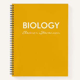Carnet Papier de graphique de la biologie jaune personnal