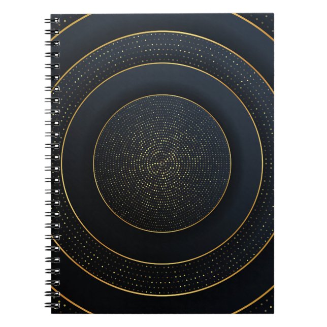 Carnet Papier de luxe coupé : Golden Gradient. (Devant)