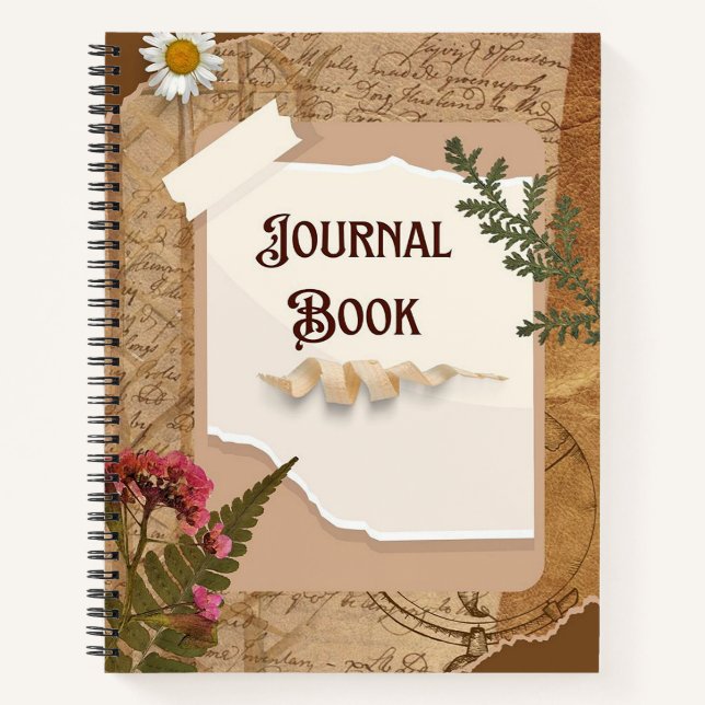 Carnet Papier déchiré vintage (Devant)