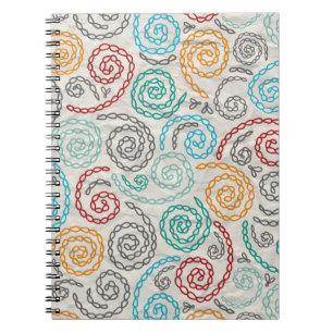 Carnet Papier fripé par fantaisie de broderie