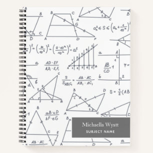 Carnet Papier graphique Motif des diagrammes mathématique