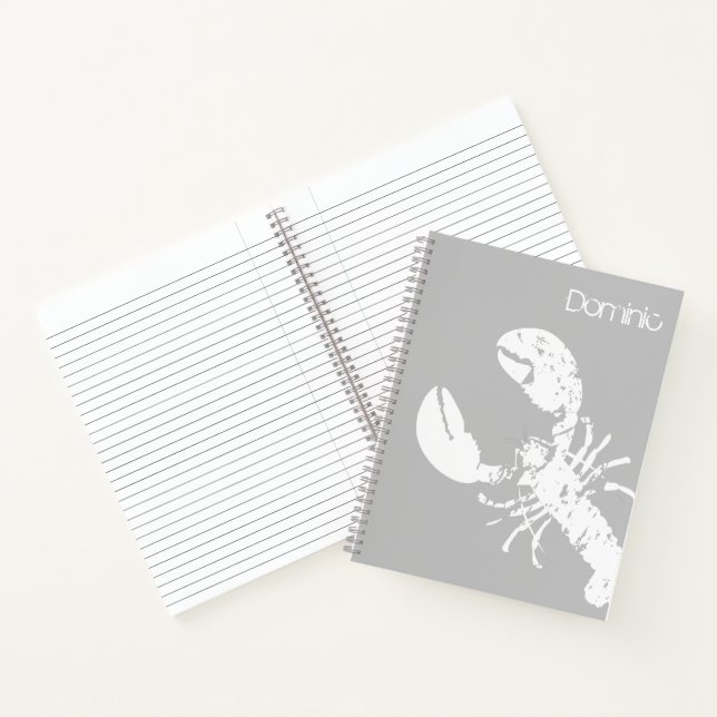Carnet Papier gris clair et blanc (Intérieur)