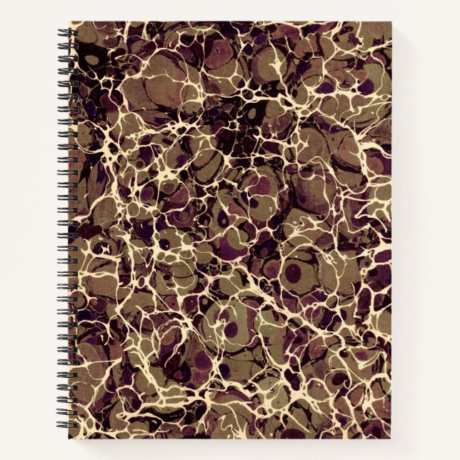 Carnet Papier marbré Vintage Brown (Devant)