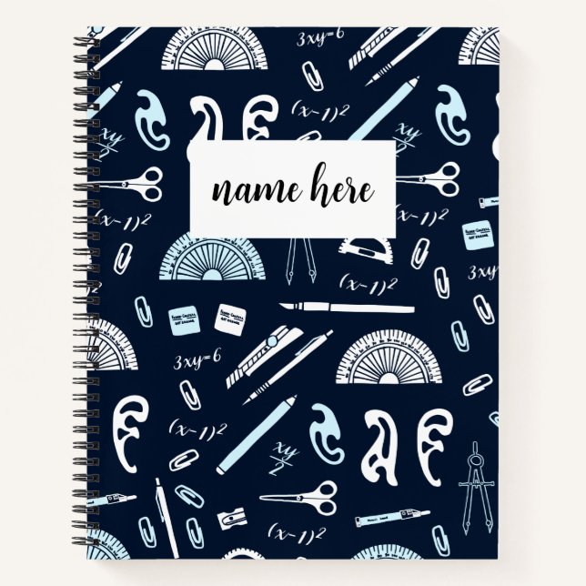 Carnet papier mathématique personnalisé (Devant)
