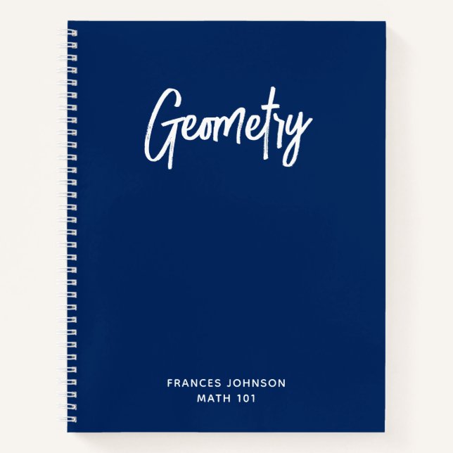 Carnet Papier millimétré de classe de géométrie bleu mari (Devant)