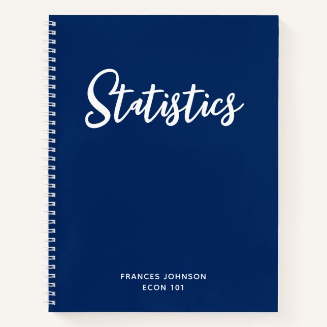 Carnet Papier millimétré de classe de statistiques navale (Devant)