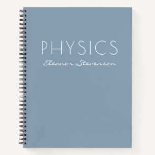 Carnet Papier millimétré personnalisé Dusty Blue pour la