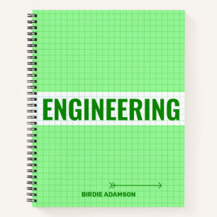 Carnet Papier millimétré personnalisé vert pour les maths