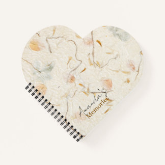 Carnet Papier mûrier monogrammé Beaux souvenirs